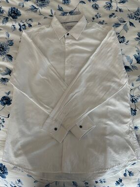 Duchamp London Men's White Button-Down Shirt Size 18
